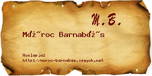 Móroc Barnabás névjegykártya